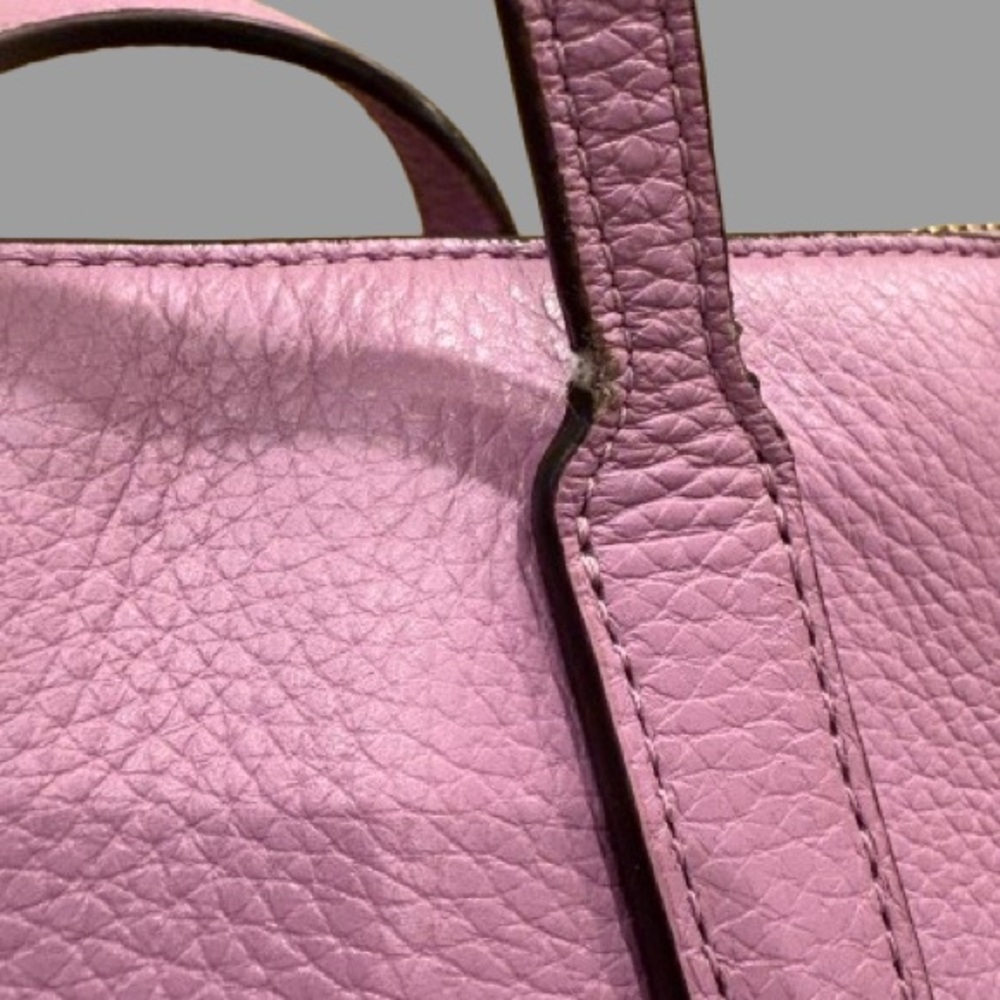 Coach Pebbled Leather Tote Bag – Lilac / Light Purple - Picture 7 of 12